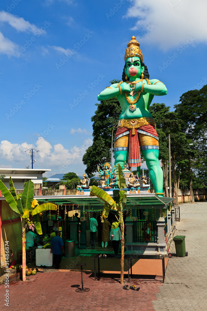 Naklejka premium Sculpture of a hindu god