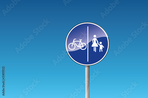 Verkehrszeichen 241 Getrennter Geh- und Radweg