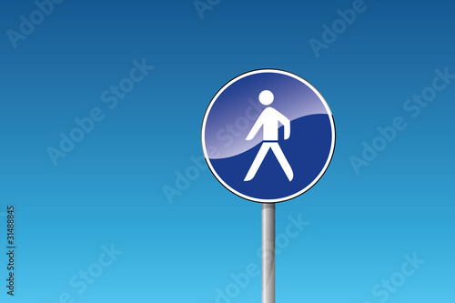 Verkehrszeichen Fußgänger Fussgänger