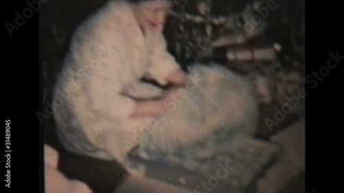 Opening Christmas Presents (1958 Vintage 8mm film)