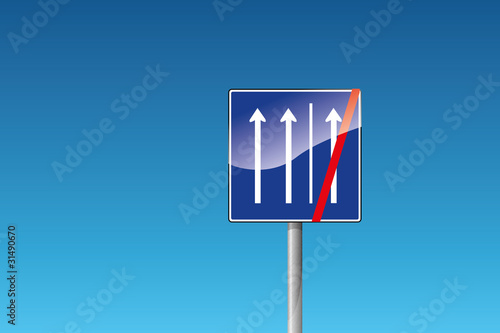 Verkehrszeichen 223.2 Seitenstreifen nicht mehr befahren