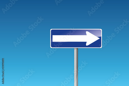 Verkehrszeichen Einbahnstraße Pfeil Richtung Menu Schild