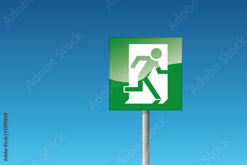 Rettungsweg / ‌Notausgang rechts