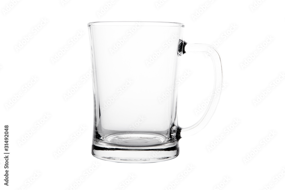 Single empty beer glass Single empty beer glass