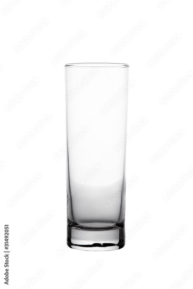 Single empty water glass Single empty water glass