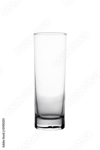 Single empty water glass