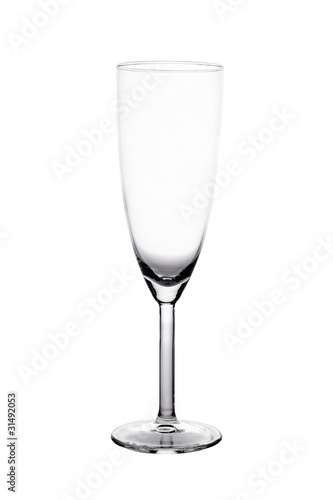 Single empty wine glass photo