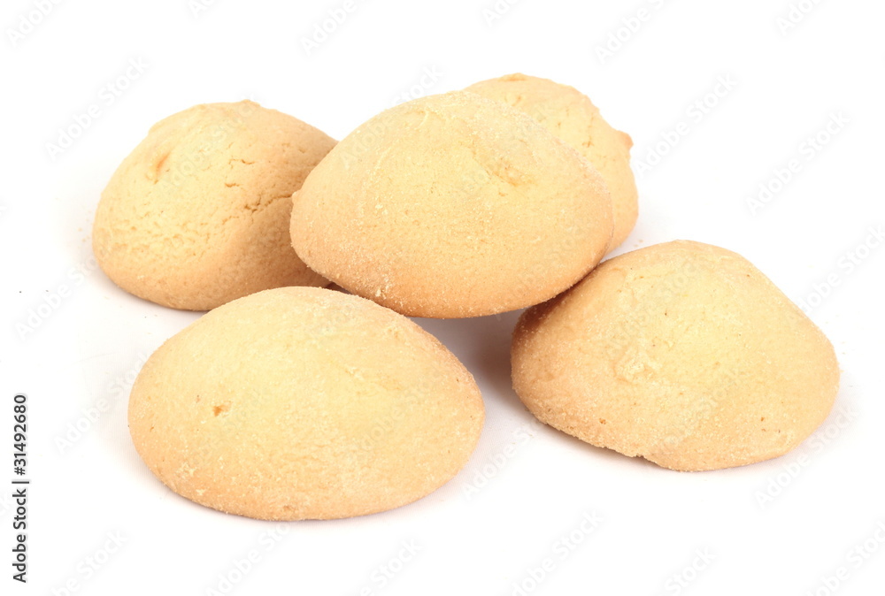 A pile of light cookies