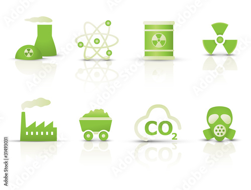 Vektor Iconset - Symbole Fossile Energien - 3D (1/2)