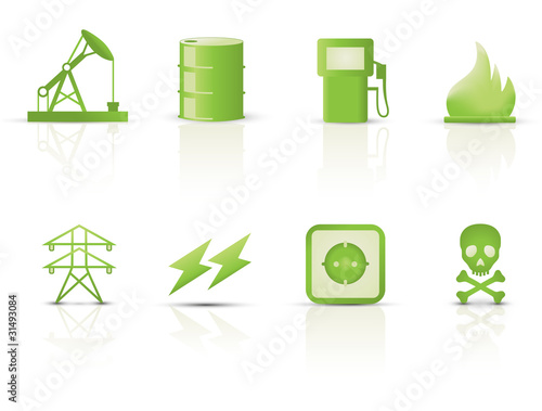 Vektor Iconset - Symbole Fossile Energie - 3D (2/2)