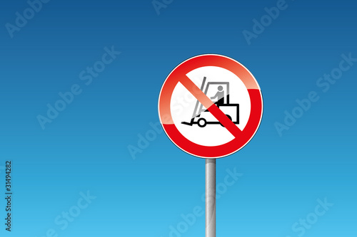 Verbot Für Flurförderzeuge verboten