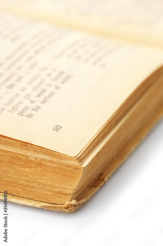 Naklejka premium Open old book
