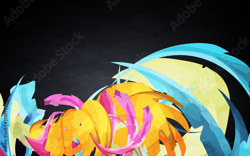 abstract vector graphic, bright background in graffiti