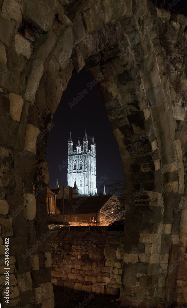 Gloucester Cathedral at Night
