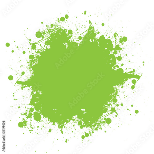 Green ink splatter