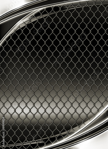 Wire mesh, black background
