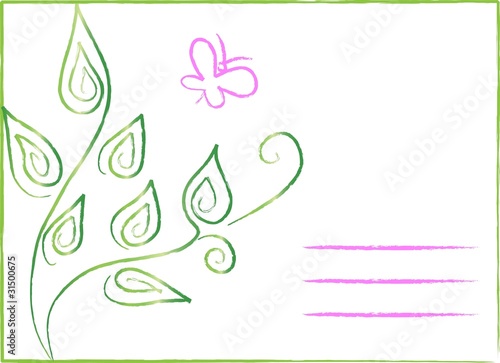 abstract floral card