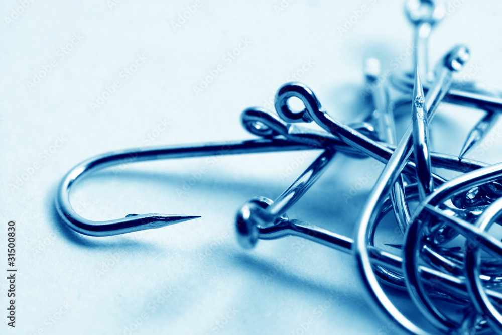 Fototapeta premium fishing hooks