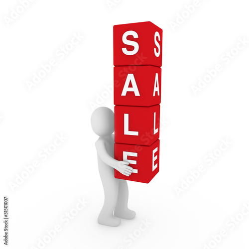 3d sale cube human