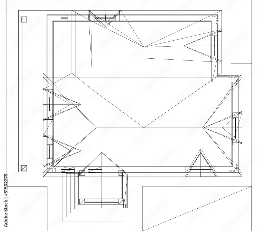 Drawing of roof