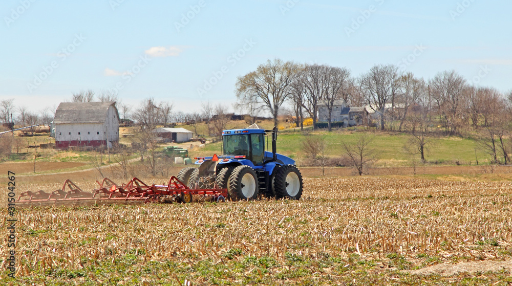 Fototapeta premium Tractor and Plow