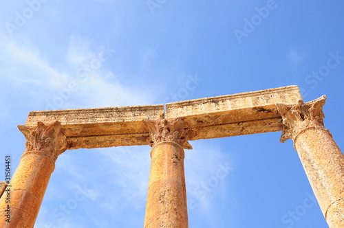 ancient columns on sky