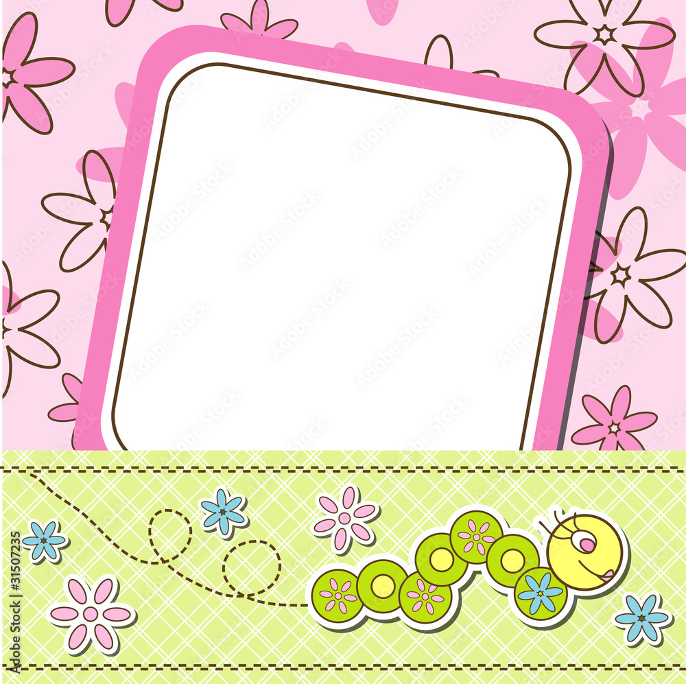 Template cards for the girl, vector