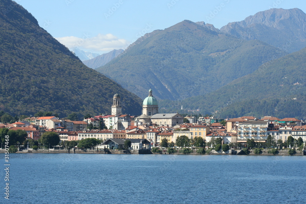 The town Intra Verbania on Lake Maggiore