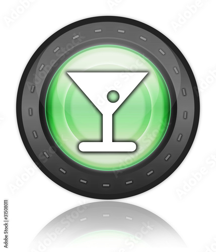 Green Industrial Style Icon "Bar / Cocktail"