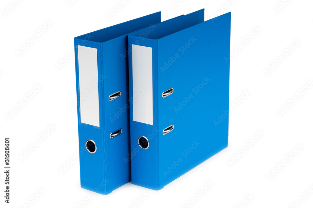 Office folders isolated on the white background Office folders isolated on the white background