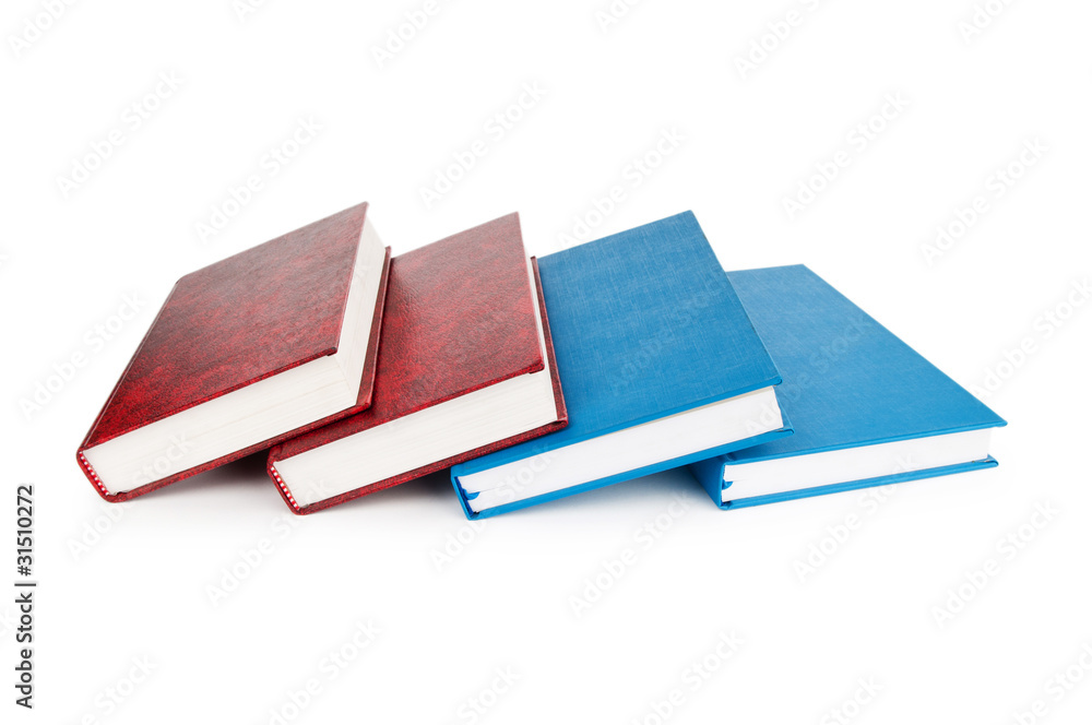 Stack of books isolated on the white background Stack of books isolated on the white background