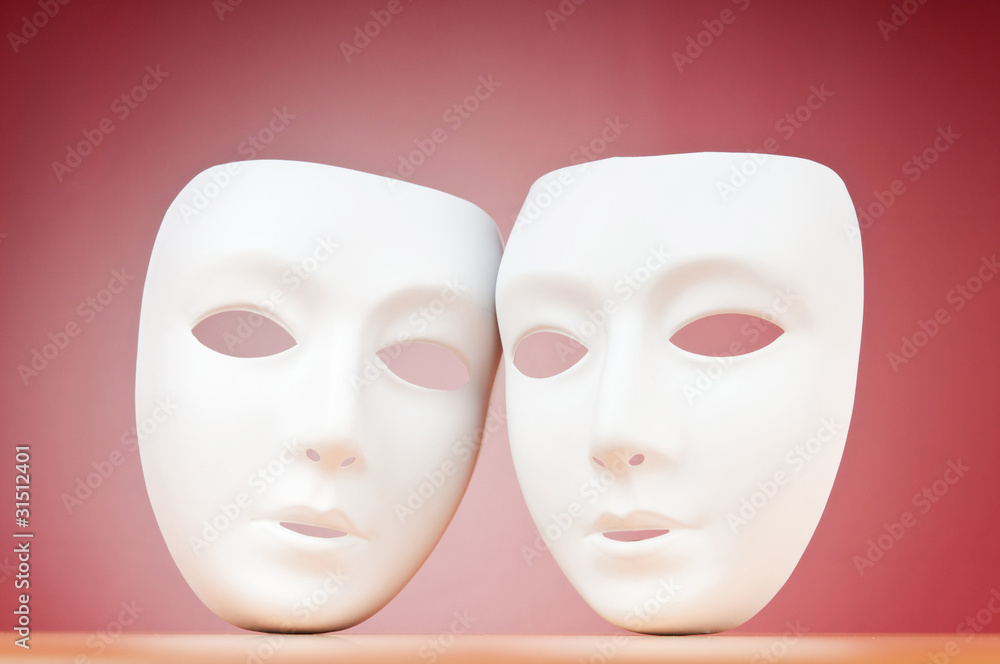 Masks with theatre concept Masks with theatre concept