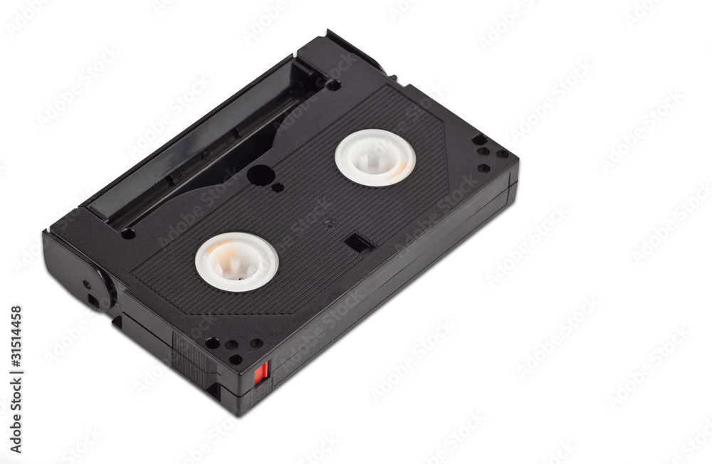 Video casette on a white background Video casette on a white background