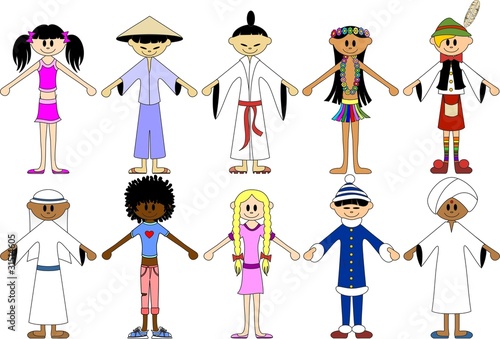 Bambini del Mondo-Children of the World-Vector