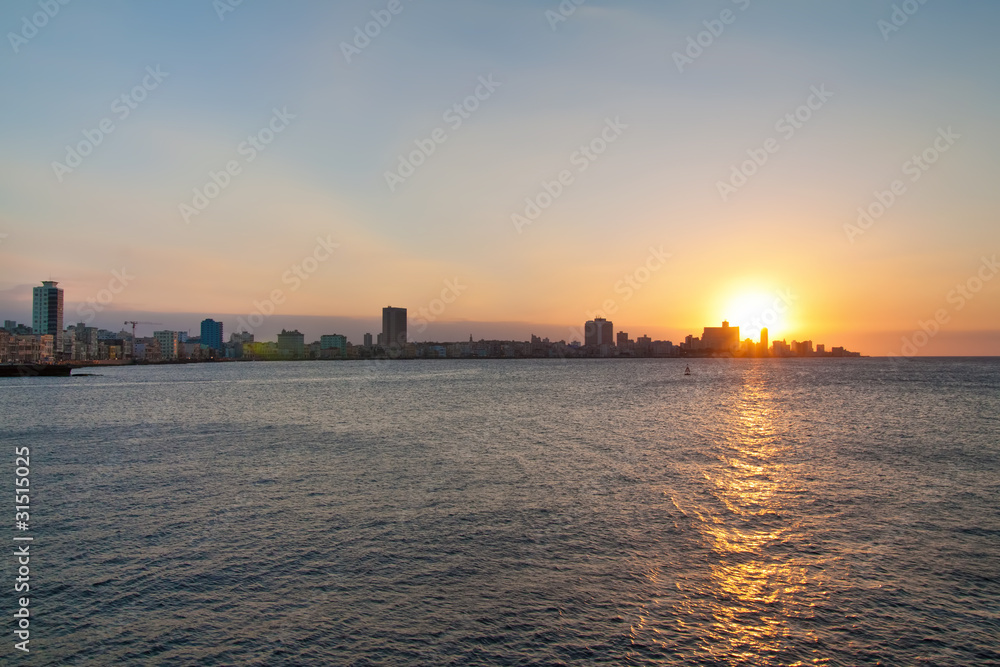 Sunset in Havana