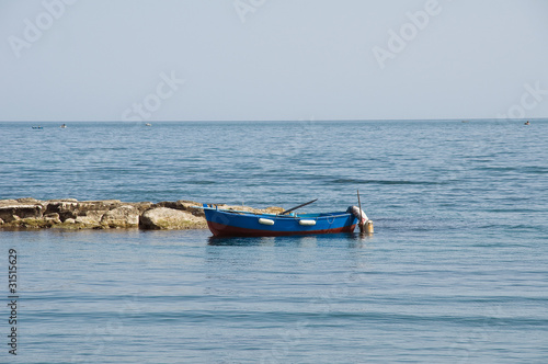 Boat with fisherman.