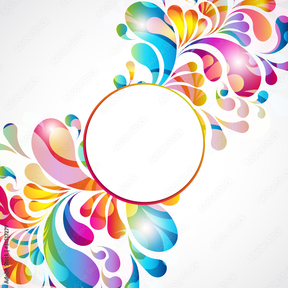 Abstract background with bright teardrop-shaped arches. Abstract background with bright teardrop-shaped arches.