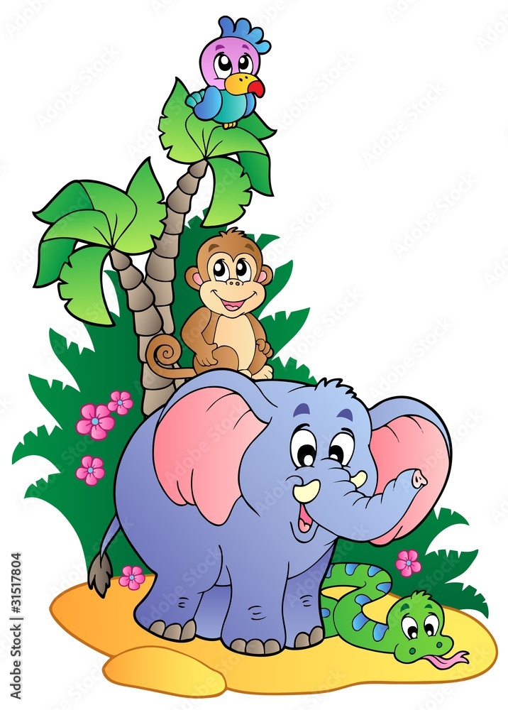 Obraz premium Various cute African animals 1