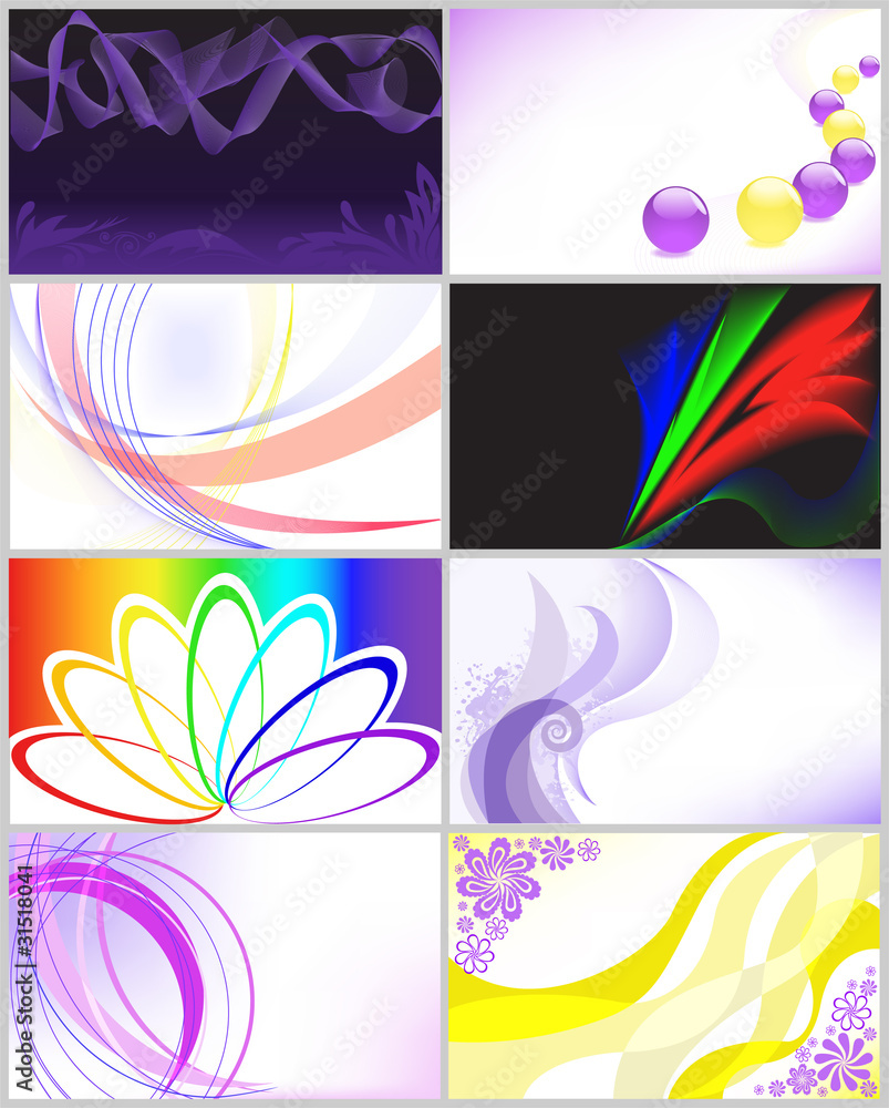 set abstract beautiful of gift card, vector illustration