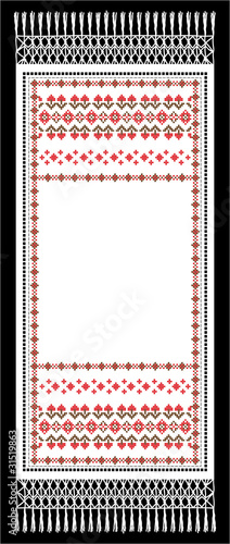 towel embroidered with a cross
