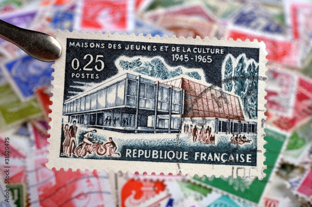 timbres - Maisons des Jeunes et de la Culture - 1945/1965 - 0,25 francs - philatélie France