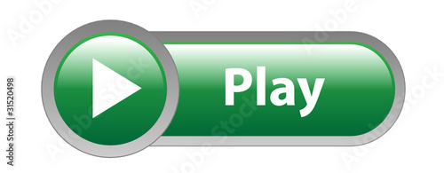 "PLAY" Web Button (video media player watch live music icon key)