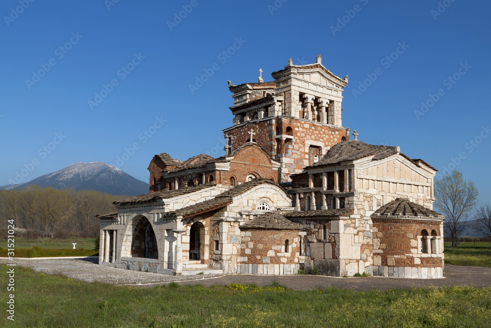 Temple of Agia Foteini near ancient Manteinia at Tripoli, Greece