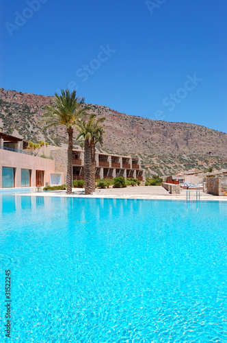 Swimming pool at luxury hotel, Crete, Greece © slava296