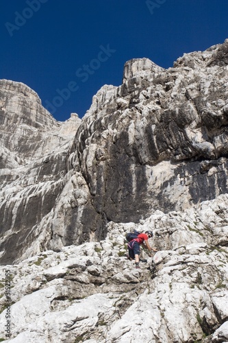 Dolomite - Civetta massif and climber