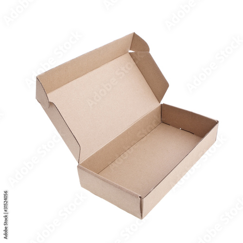 Empty open paper box