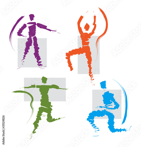 Ensemble d'Icones Corps / Sport pour Design Logos