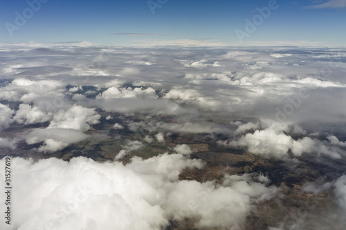 flight over clouds