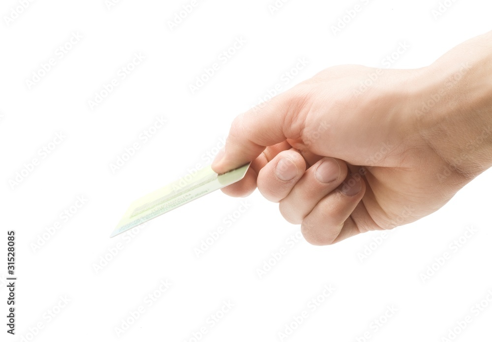 Hand With A Credit Card Hand With A Credit Card