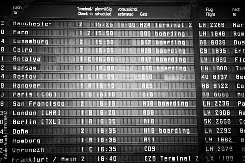 airport departure board